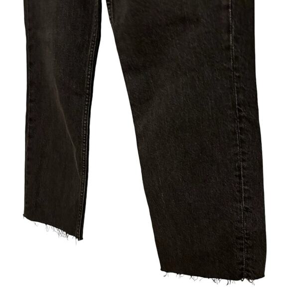 Topshop Black Cropped Straight Leg Jeans Juniors 7 NWT - Picture 5 of 10